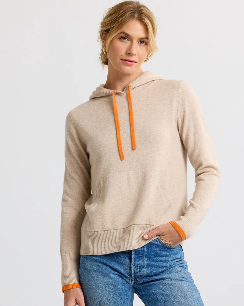 Cashmere Contrast Hoodie