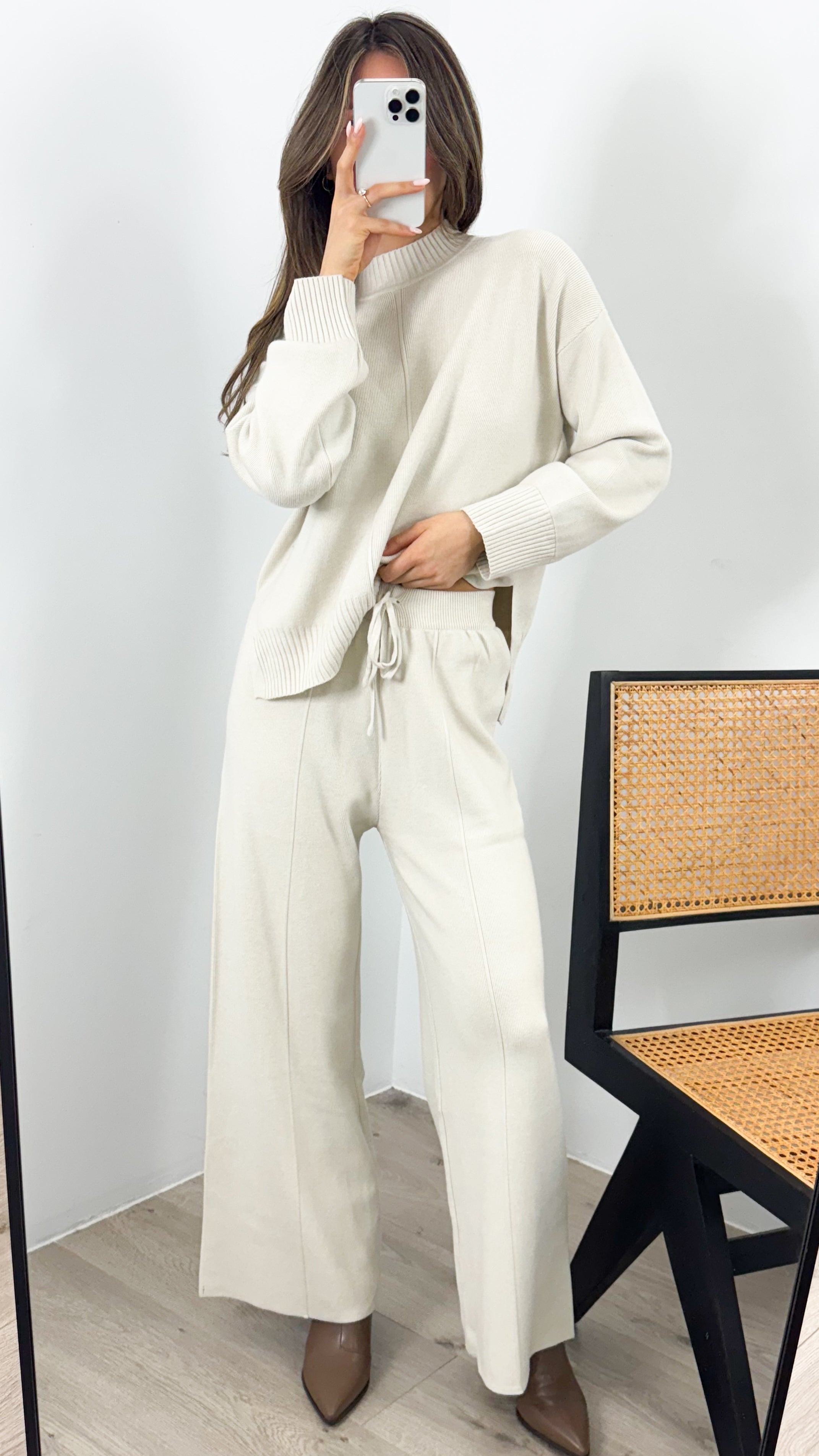 DELTA KNIT PANT - BONE