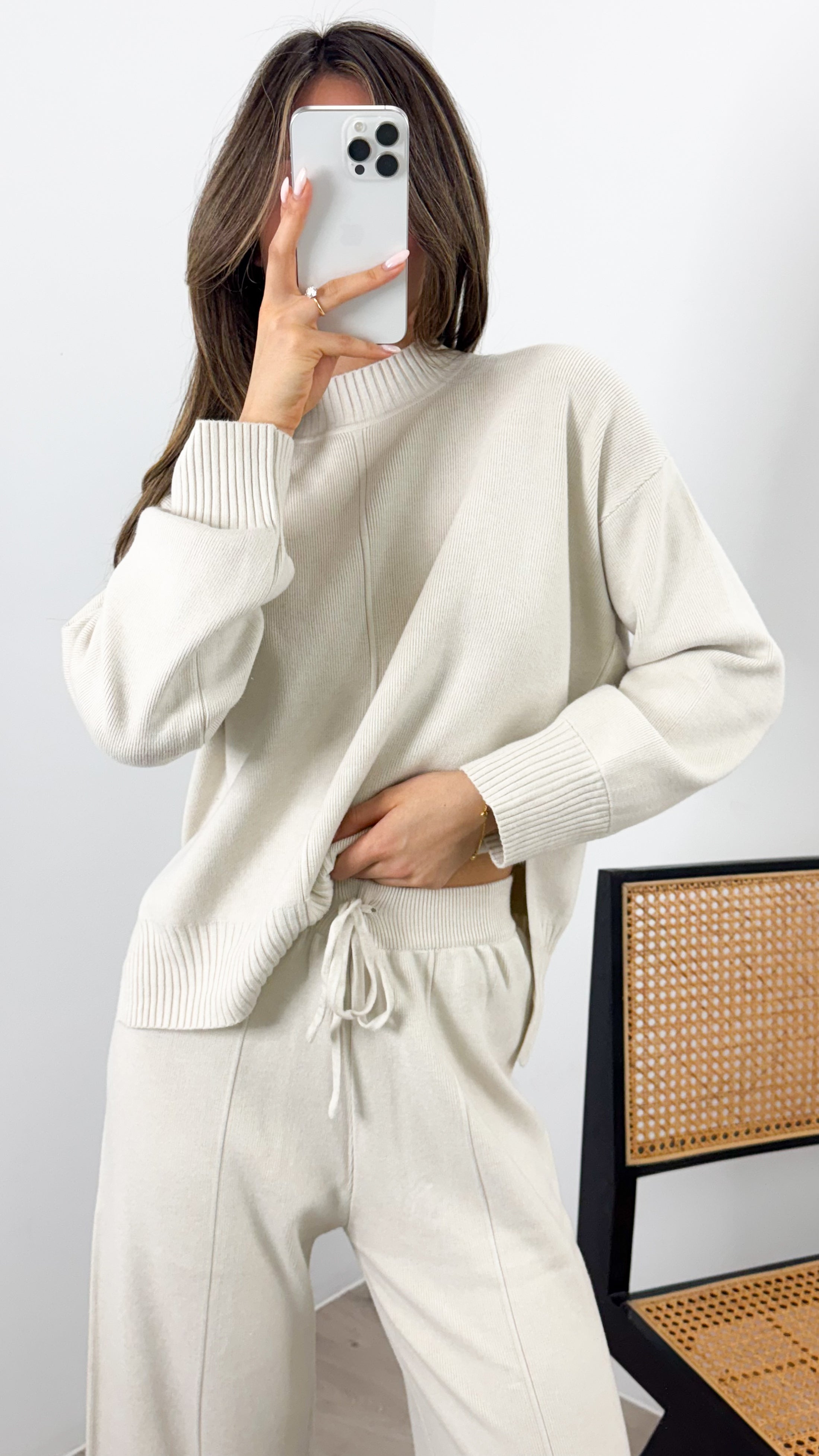 DELTA KNIT PANT - BONE